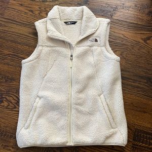 North Face Fleece Sherpa Cream Vest Size Medium